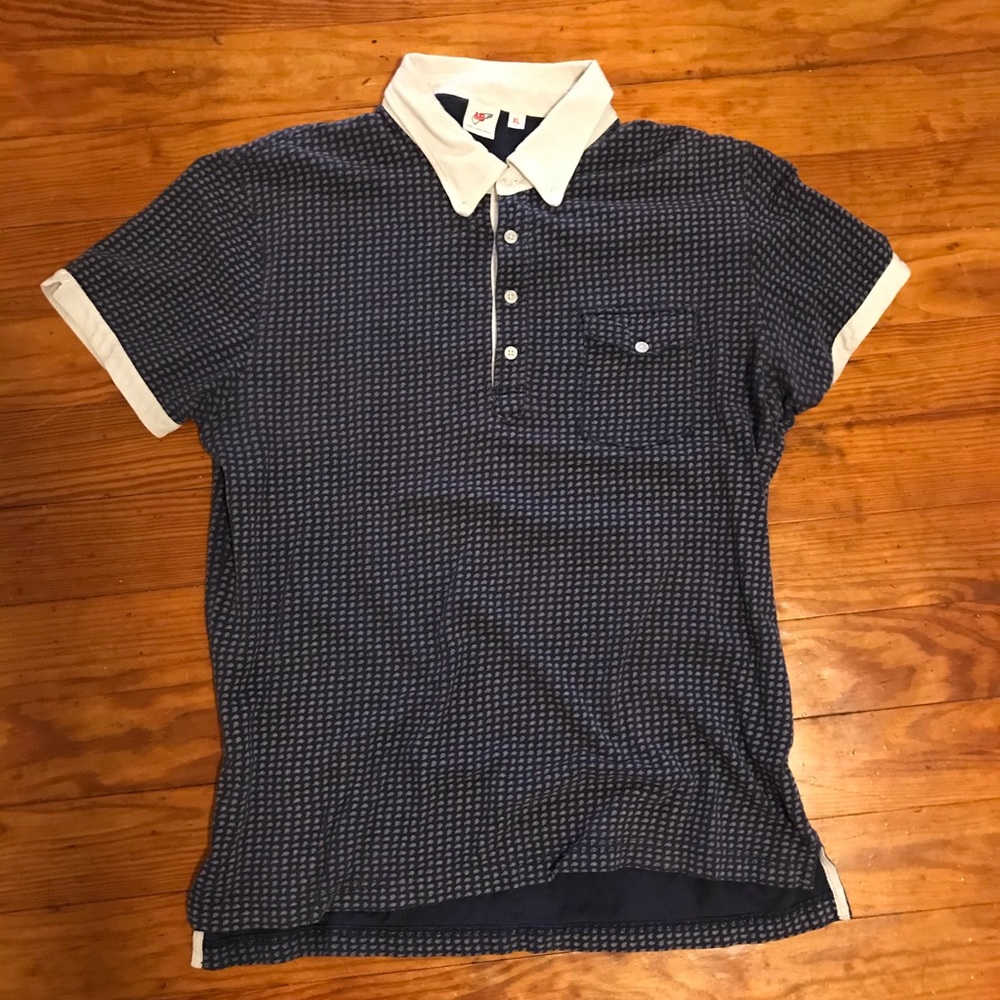 UNIQLO polo shirt - micro paisley print
